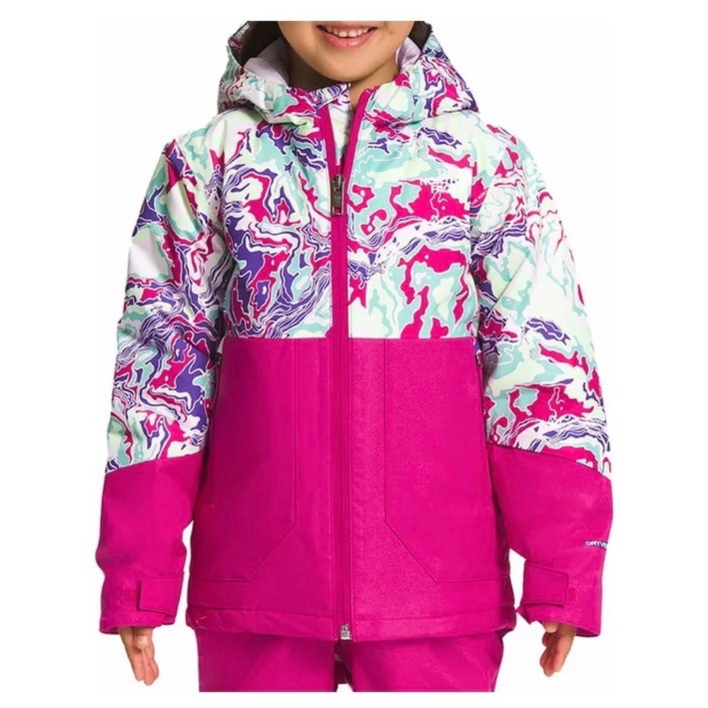 The North Face Kids Freedom Insulated Jacket Peak Purple Terrain print 2T
